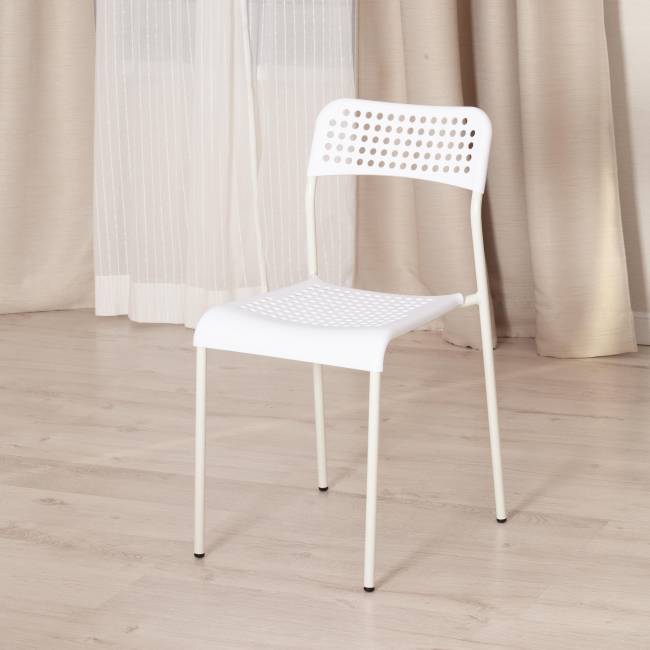 Стул ADDE (mod. C-049) / 1 шт. в упаковке металл/пластик, 39 х 49 х 78 см, White (белый) белый металл/пластик Стул ADDE (mod. C-049) / 1 шт. в упаковке металл/пластик, 39 х 49 х 78 см, White (белый) белый металл/пластик