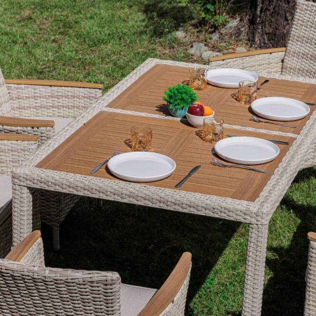 AMELIA обеденный комплект бежевого цвета на 6 персон