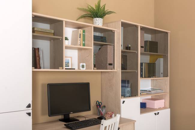 Шкаф навесной Бостон 10.51 цвет дуб эндгрейн элегантный