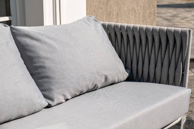 "Монако" лаунж-зона 4-местная из роупа со столом "Верона" (серый гранит), каркас светло-серый, роуп светло-серый "Монако" лаунж-зона 4-местная из роупа со столом "Верона" (серый гранит), каркас светло-серый, роуп светло-серый