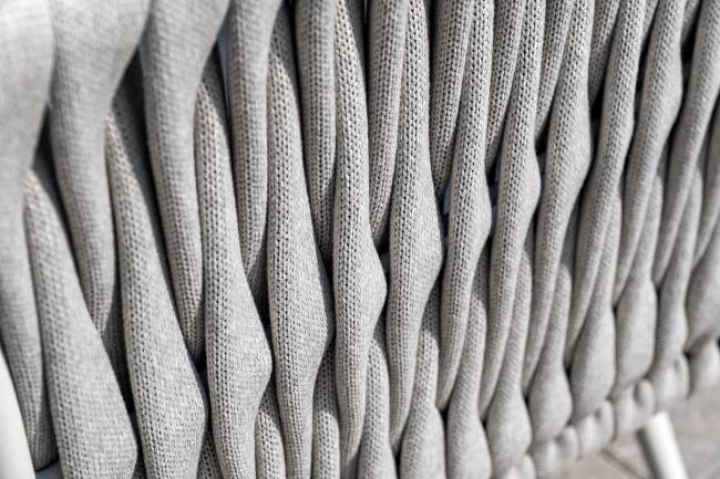 "Монако" лаунж-зона 4-местная из роупа со столом "Верона" (серый гранит), каркас светло-серый, роуп светло-серый "Монако" лаунж-зона 4-местная из роупа со столом "Верона" (серый гранит), каркас светло-серый, роуп светло-серый