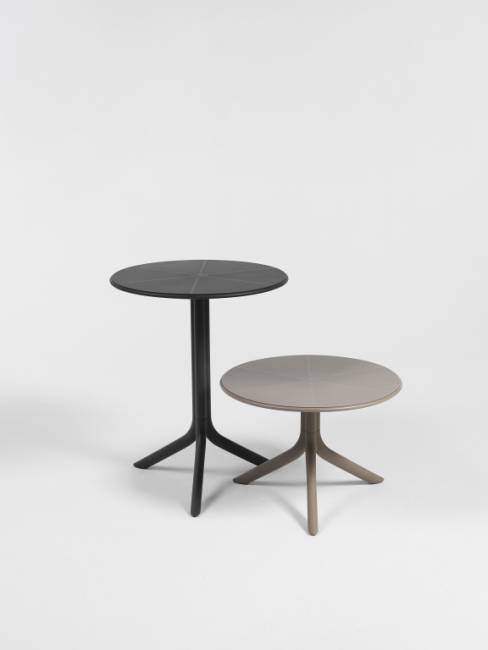 Стол пластиковый обеденный Spritz + Spritz Mini тортора Ø605х400-765 мм