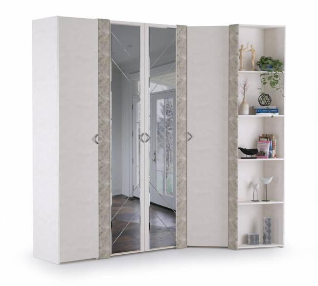 Набор шкафов Амели Моби № 1 цвет шёлковый камень/бетон чикаго беж Набор шкафов Амели Моби № 1 цвет шёлковый камень/бетон чикаго беж