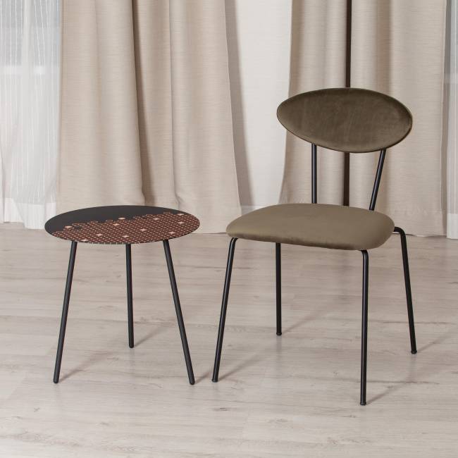 Столик кофейный TETCHAIR металл, 45 х 45 х 45 см, черный с лого черный с лого металл