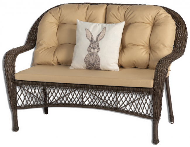 Обеденная группа GIZA 2XL (Гиза) коричневая из искусственного ротанга