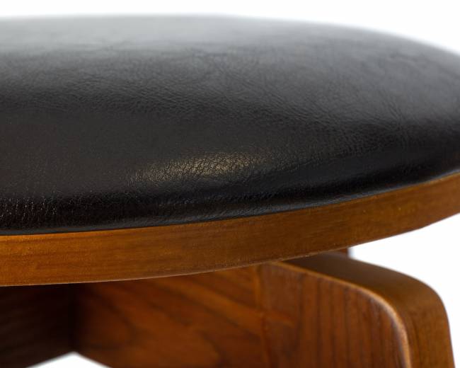 Табурет полубарный DOBRIN TOM'66, цвет черный глянец PU ABD 002