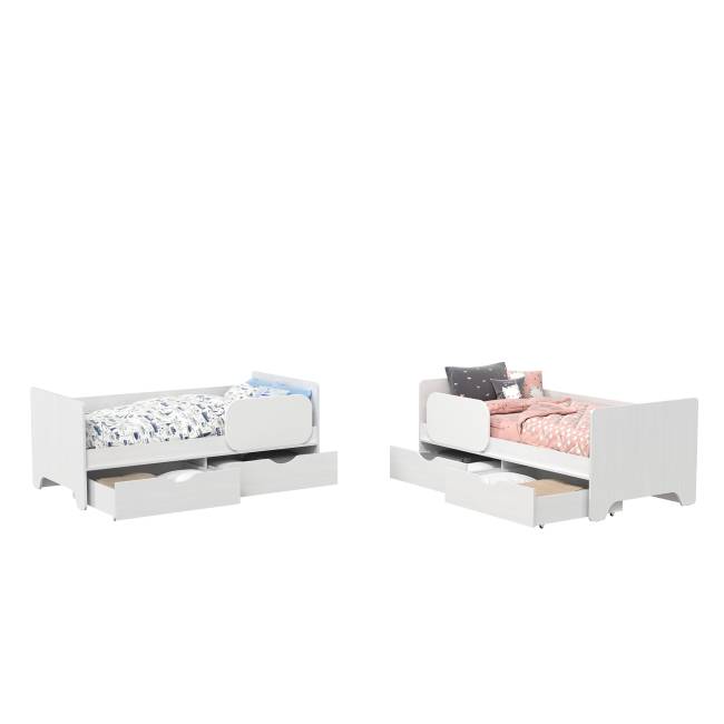 Две детских кровати с ящиками для двоих детей Уна цвет белый Две детских кровати с ящиками для двоих детей Уна цвет белый