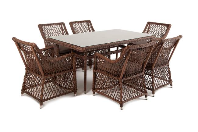 "Латте" обеденная группа плетеная, цвет коричневый "Латте" обеденная группа плетеная, цвет коричневый