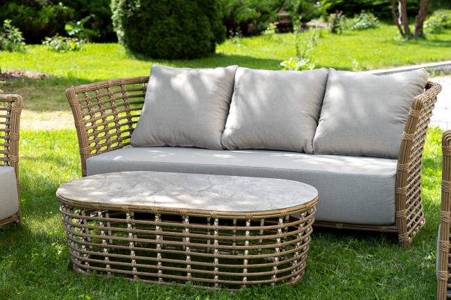 "Валенсия" лаунж-зона из искусственного ротанга, цвет соломенный "Валенсия" лаунж-зона из искусственного ротанга, цвет соломенный