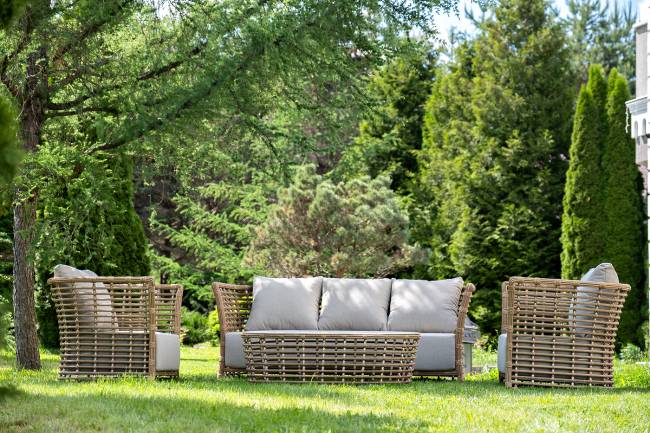 "Валенсия" лаунж-зона из искусственного ротанга, цвет соломенный "Валенсия" лаунж-зона из искусственного ротанга, цвет соломенный