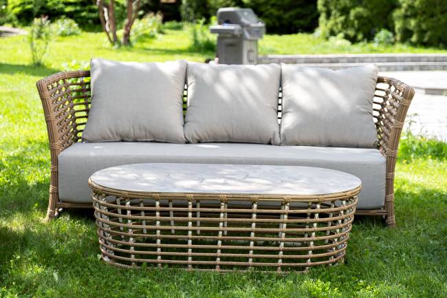 "Валенсия" лаунж-зона из искусственного ротанга, цвет соломенный "Валенсия" лаунж-зона из искусственного ротанга, цвет соломенный