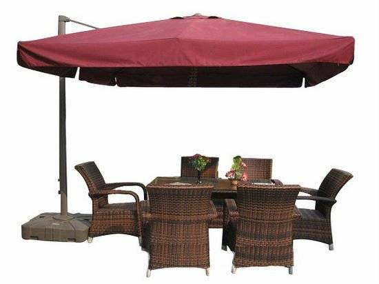 Зонт от солнца квадратный на боковой опоре 3,0 м (Бордо) Зонт от солнца квадратный на боковой опоре 3,0 м (Бордо)