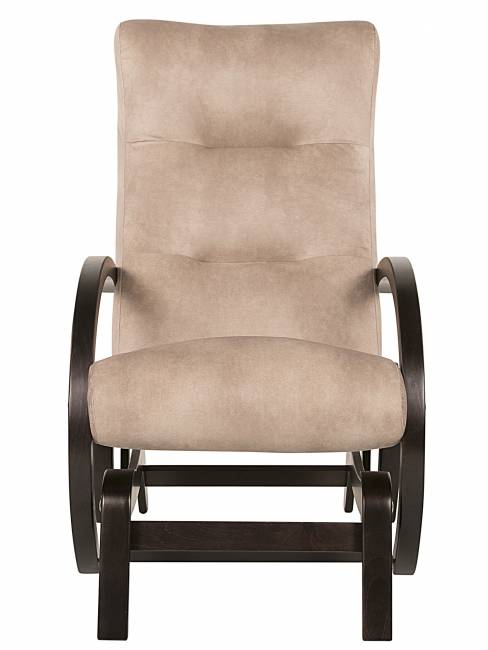 Кресло-качалка маятник Мэтисон ткань крем брюле, каркас венге структура