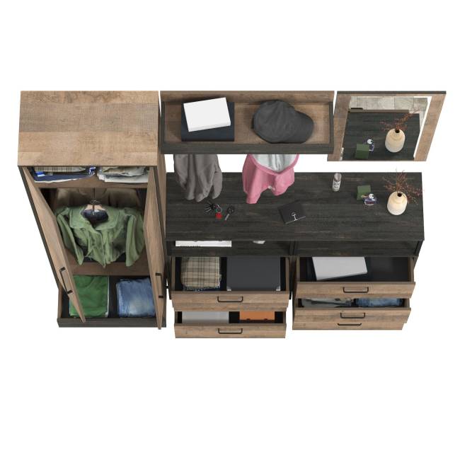 Большая прихожая Трувор № 210 цвет дуб гранж песочный/интра