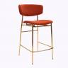 Дизайнерский полубарный стул Marko терракотовый, основание золото