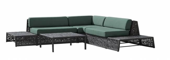 Модульный диван "Lounge Set", Базальт, Черный