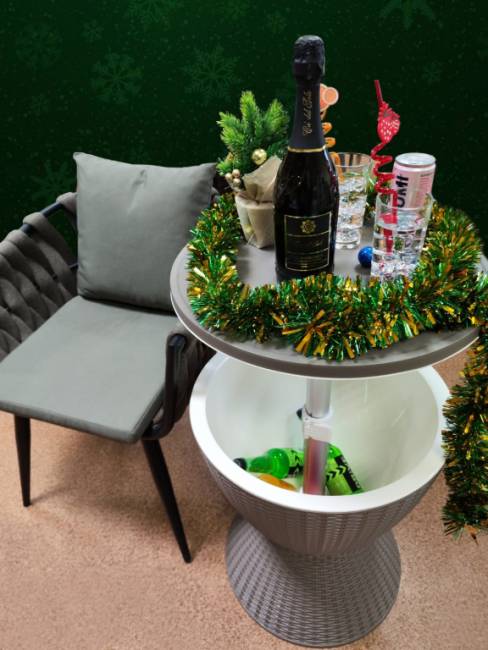 Стол пластиковый мини-бар Belle Cool Bar тортора Ø485х575/821 мм Стол пластиковый мини-бар Belle Cool Bar тортора Ø485х575/821 мм