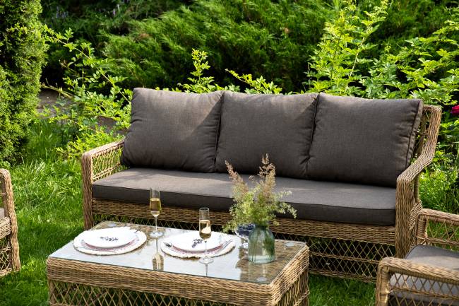 "Гранд Латте" лаунж-зона из искусственного ротанга, цвет соломенный "Гранд Латте" лаунж-зона из искусственного ротанга, цвет соломенный