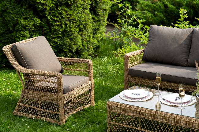 "Гранд Латте" лаунж-зона из искусственного ротанга, цвет соломенный "Гранд Латте" лаунж-зона из искусственного ротанга, цвет соломенный