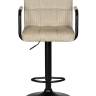 Стул барный DOBRIN KRUGER ARM BLACK, бежевый вельвет (LAR-E2041-04)