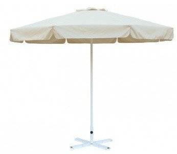 Зонт Митек D3 м круглый с воланом, алюминий, с подставкой