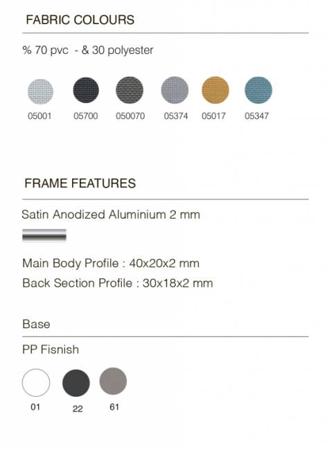 Шезлонг-лежак металлический Wave Pad тортора 1910х715х300 мм Шезлонг-лежак металлический Wave Pad тортора 1910х715х300 мм