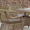 "Айриш" обеденная группа плетеная на 4 персоны, цвет соломенный