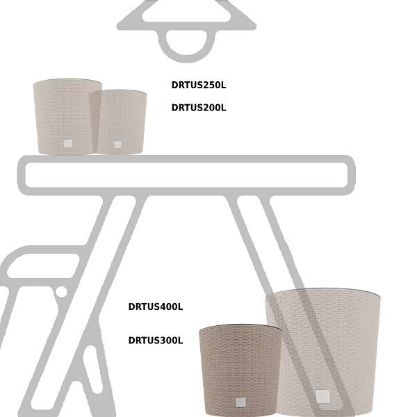 Кашпо для цветов RATO ROUND DRTUS300L-7529U мокко 2 предмета 15 и 15.3л Кашпо для цветов RATO ROUND DRTUS300L-7529U мокко 2 предмета 15 и 15.3л
