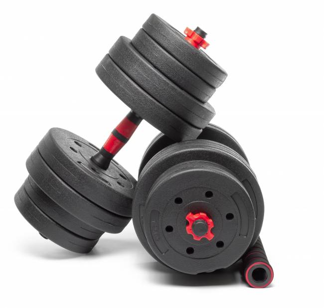 Набор композитных гантелей AMETIST 30 кг с соединительным грифом