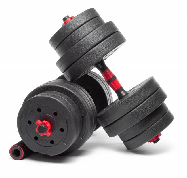 Набор композитных гантелей AMETIST 30 кг с соединительным грифом