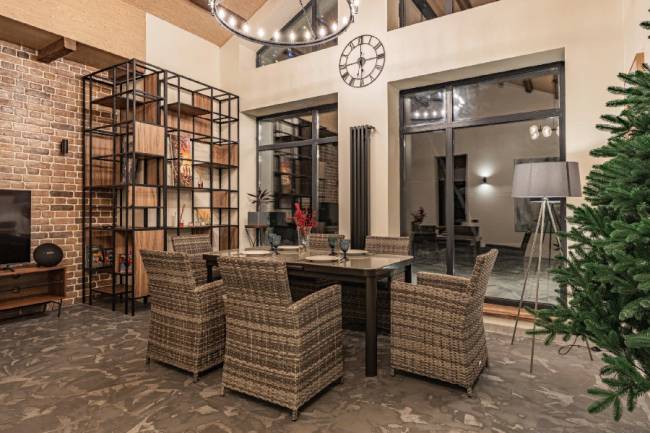 LUDWIG + FIONA обеденный комплект серого цвета