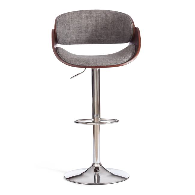 Барный стул LANDO (mod.4036) металл/дерево/ткань, 59х51х93-114 см, высота сиденья 62-83 см, серый/орех/хром, Aimcasa 28 орех темный, серый металл/дерево/ткань Барный стул LANDO (mod.4036) металл/дерево/ткань, 59х51х93-114 см, высота сиденья 62-83 см, серый/орех/хром, Aimcasa 28 орех темный, серый металл/дерево/ткань