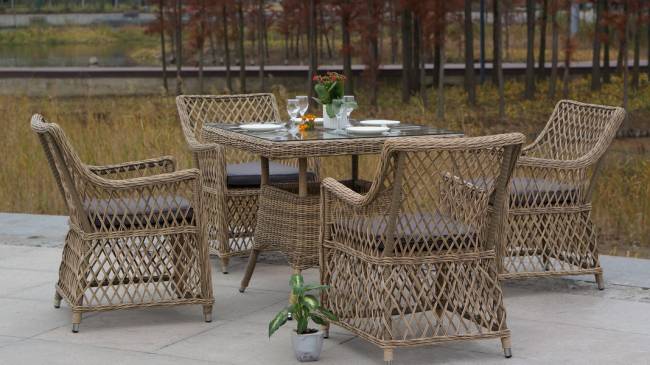 "Латте" плетеное кресло из искусственного ротанга, цвет соломенный "Латте" плетеное кресло из искусственного ротанга, цвет соломенный