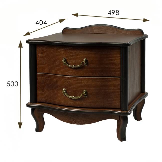 Тумбочка Джульетта 2 ящ. орех Л