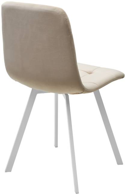 Стул РИЧИ, цвет H-06 Бежевый, велюр / белый каркас М-City