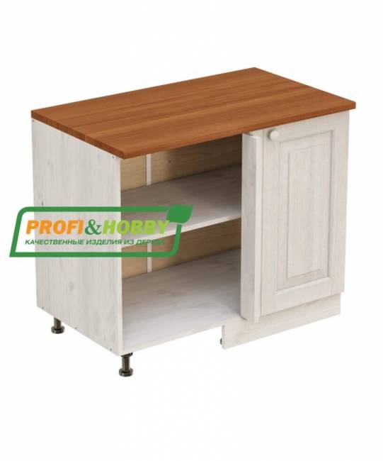 Тумба угловая 1000 х 560 х 720 сосна, без покраски