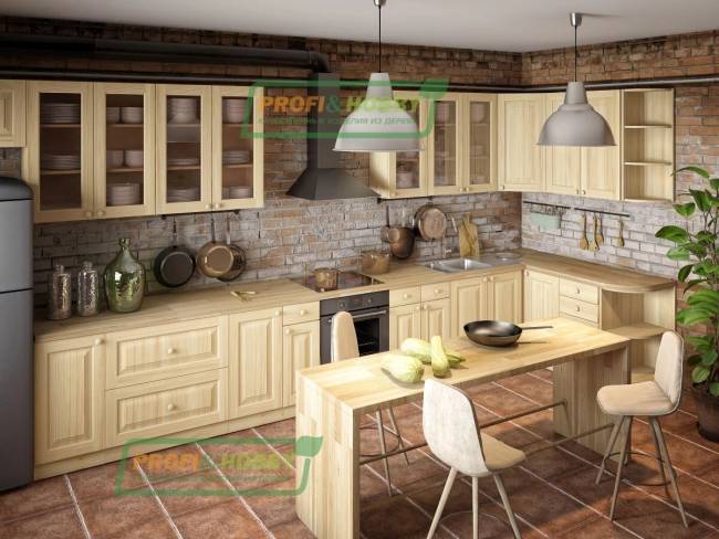 Тумба угловая 1000 х 560 х 720 сосна, без покраски