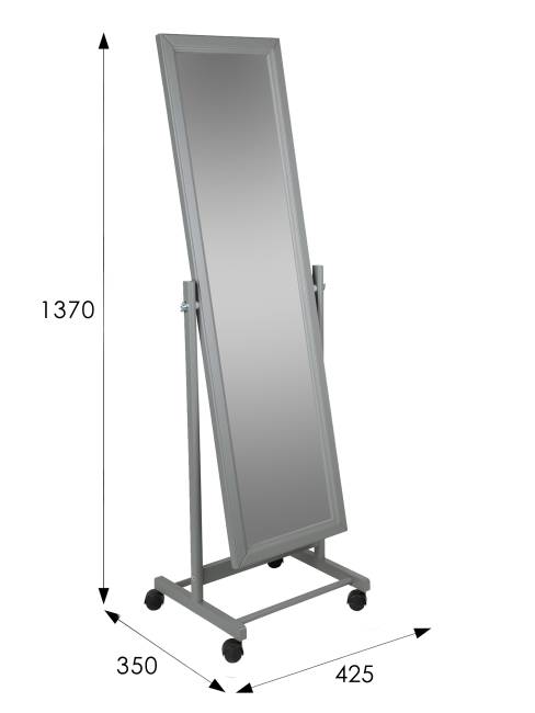 Зеркало напольное В 27Н серый 137 см х 42,5 см Зеркало напольное В 27Н серый 137 см х 42,5 см