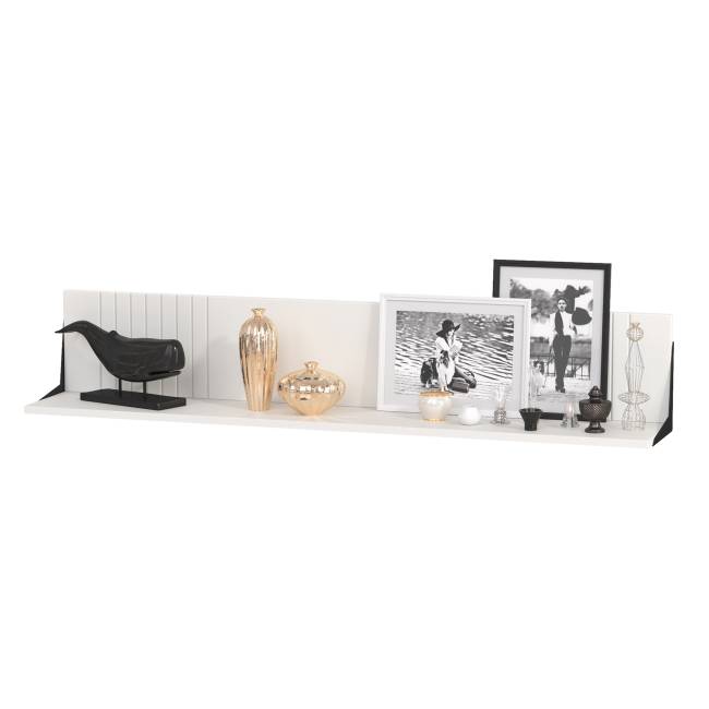 Стенка для гостиной с сервантом Валенсия № 60 цвет белый шагрень