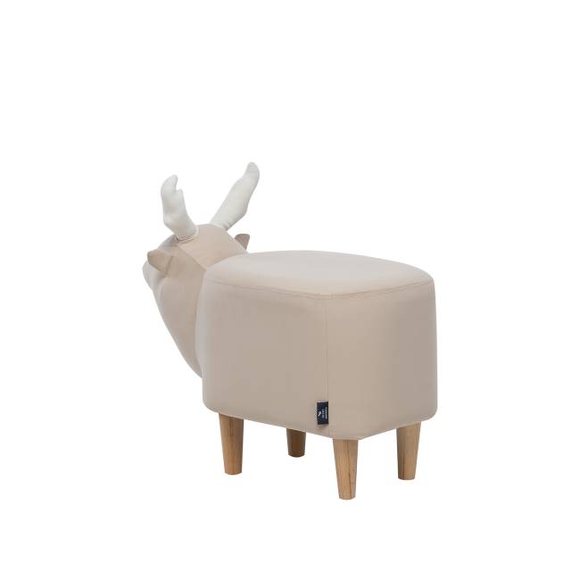 Пуф Leset Оленёнок V18 бежевый, компаньон V01 белый Бук