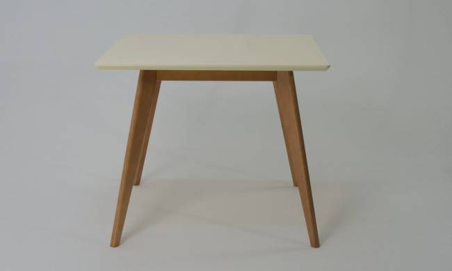 Стол Сканди М 90, Натуральное дерево/Слоновая кость