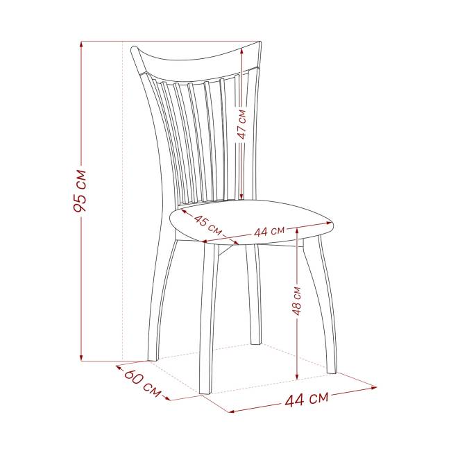 Стул Leset Орегон Орех шоколадный Yara diamond Орех шоколадный