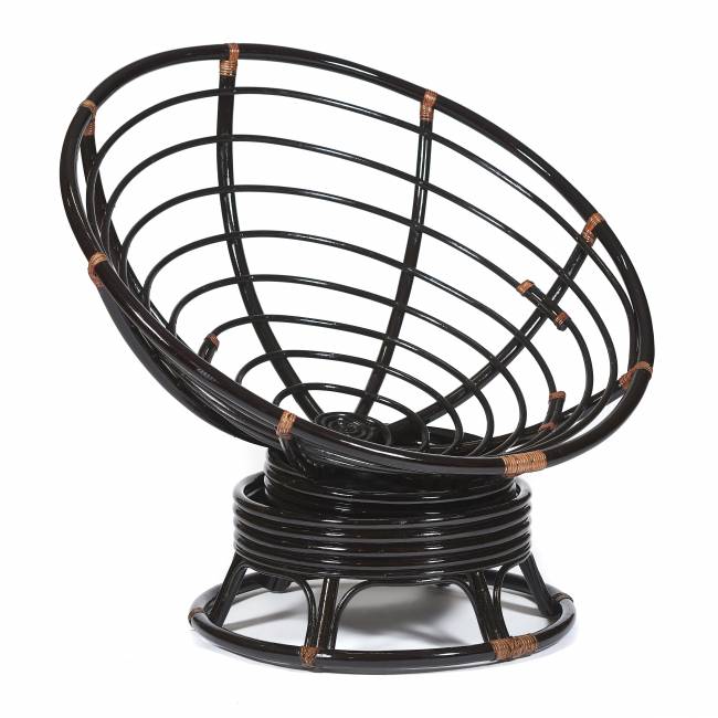 Кресло-качалка PAPASAN/ПАПАСАН w 23/01 B /без подушки/ 115х78х104 см, Antique brown (античный черно-коричневый)