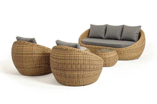 "Барселона" лаунж-зона из искусственного ротанга, цвет соломенный "Барселона" лаунж-зона из искусственного ротанга, цвет соломенный