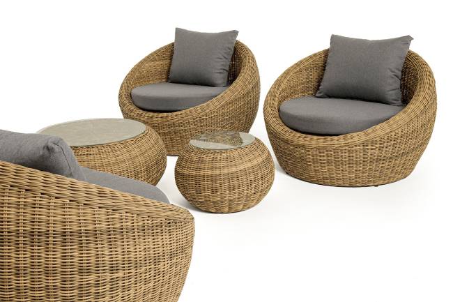 "Барселона" лаунж-зона из искусственного ротанга, цвет соломенный "Барселона" лаунж-зона из искусственного ротанга, цвет соломенный