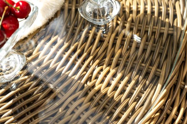 "Барселона" лаунж-зона из искусственного ротанга, цвет соломенный "Барселона" лаунж-зона из искусственного ротанга, цвет соломенный