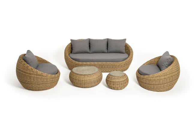 "Барселона" лаунж-зона из искусственного ротанга, цвет соломенный "Барселона" лаунж-зона из искусственного ротанга, цвет соломенный