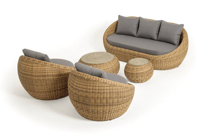 "Барселона" лаунж-зона из искусственного ротанга, цвет соломенный "Барселона" лаунж-зона из искусственного ротанга, цвет соломенный