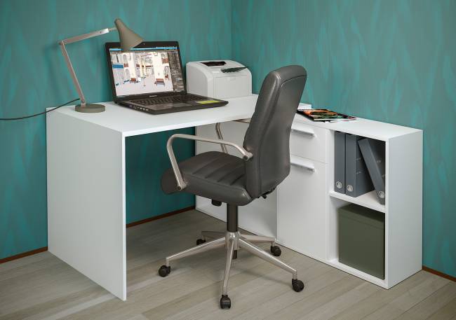 Стол-трансформер письменный Лайт цвет белый