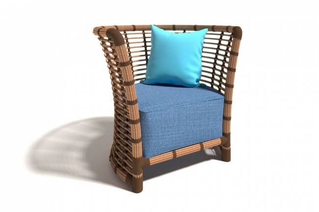 Комплект для отдыха "Бамбук", из искусственного ротанга , 1+1+2, песочный